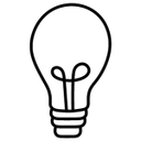 Eine skizzierte Glühlampe