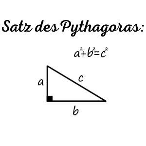 Mathematische Formel (Satz des Pythagoras) eines wichtigen Vertreters der Numerologie: Pythagoras